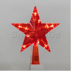 Светодиодная фигура на елку Звезда красная 15см, 10LED, постоянное свечение, 230В NEON-NIGHT
