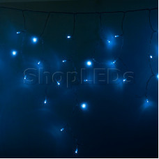 Гирлянда Айсикл (бахрома) светодиодный, 4,8 х 0,6 м, прозрачный провод, 220В, диоды синие, NEON-NIGHT, SL255-143